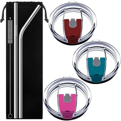 Set of Spill-Proof 30 Oz Tumbler Lids with Steel Kuwait Ubuy