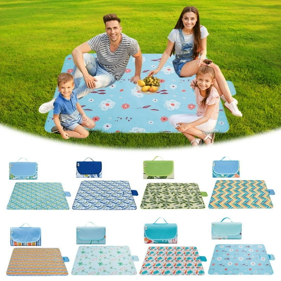 1X Picnic Mat Moisture-Proof Mat Outdoor Tent Mat Outdoor & Picnic Blanket Extra Large Sand Proof and Portable Beach Mat for Camping Hiking Festivals 145X80Cm Cushion