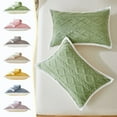 thumbnail image 1 of Xihbxyly Juego de Fundas de Almohada, Tela de Tafetán Suave, Transpirable y Agradable para La Piel, Comodidad para Todo El Año, Esencial para El Dormitorio y El Hogar, 7 Opciones de Color, Sueño Cáli, 1 of 7