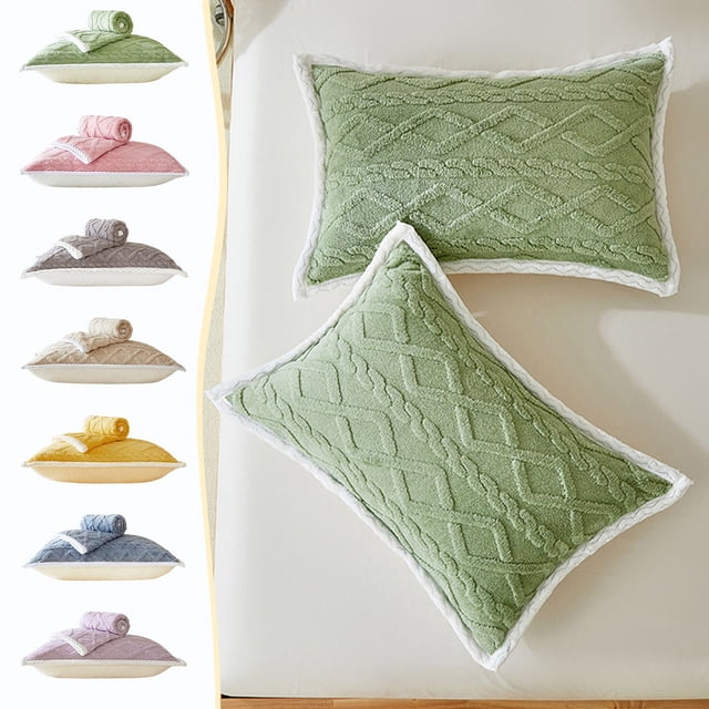 Xihbxyly Juego de Fundas de Almohada, Tela de Tafetán Suave, Transpirable y Agradable para La Piel, Comodidad para Todo El Año, Esencial para El Dormitorio y El Hogar, 7 Opciones de Color, Sueño Cáli