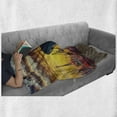 thumbnail image 6 of Nautical Soft Flannel Fleece Blanket, Giant Transportation Ship Escorting Tugs Leaving Port City Water at Sunset Marine, Cozy Plush for Indoor and Outdoor Use, 50" x 60", Multicolor, by Ambesonne, 6 of 6