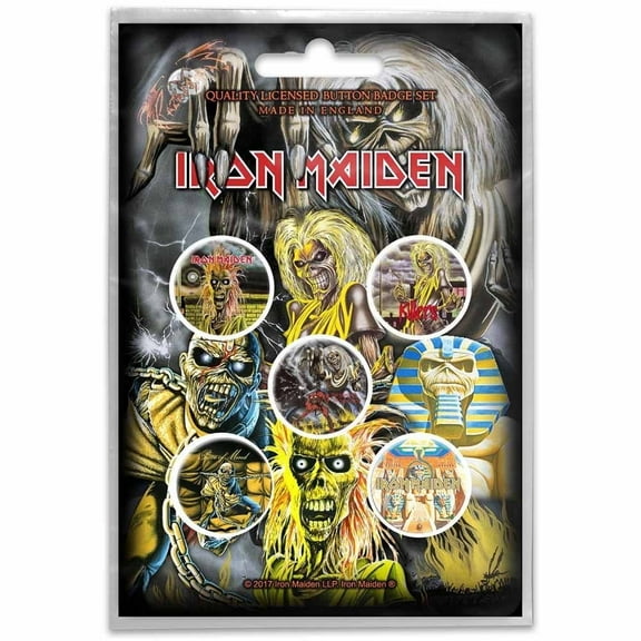 Iron Maiden Early Albums Button Badge Set (Set of 5)