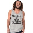 thumbnail image 5 of Believe in Your Selfie Hashtag Humor Tank Top Tee Shirt Women Brisco Brands S, 5 of 6