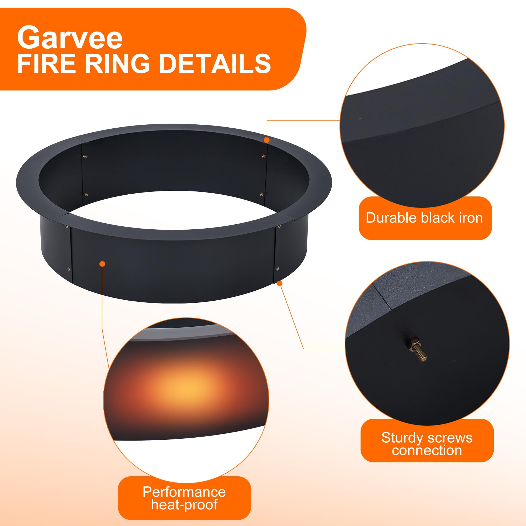 Towallmark Fire Pits For Garden,Propane,2.5mm Thick Heavy Duty Steel Roundfire Pits & Outdoor Fireplaces,Tabletop Fire Pit,Black
