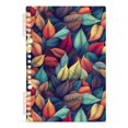 thumbnail image 7 of FORMRS 1-Subject Spiral Notebook 8" x 5" College Ruled 60 Refillable Sheet A5 Hard Cover, Blue Vibrant Leaves Pattern, 7 of 7