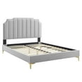 thumbnail image 2 of Colette King Performance Velvet Platform Bed, 2 of 10