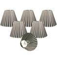 thumbnail image 3 of Royal Designs  Antique Gold Organza Empire Chandelier Lamp Shade, 3" x 6" x 4.5", Clip On-Set of 6, 3 of 6