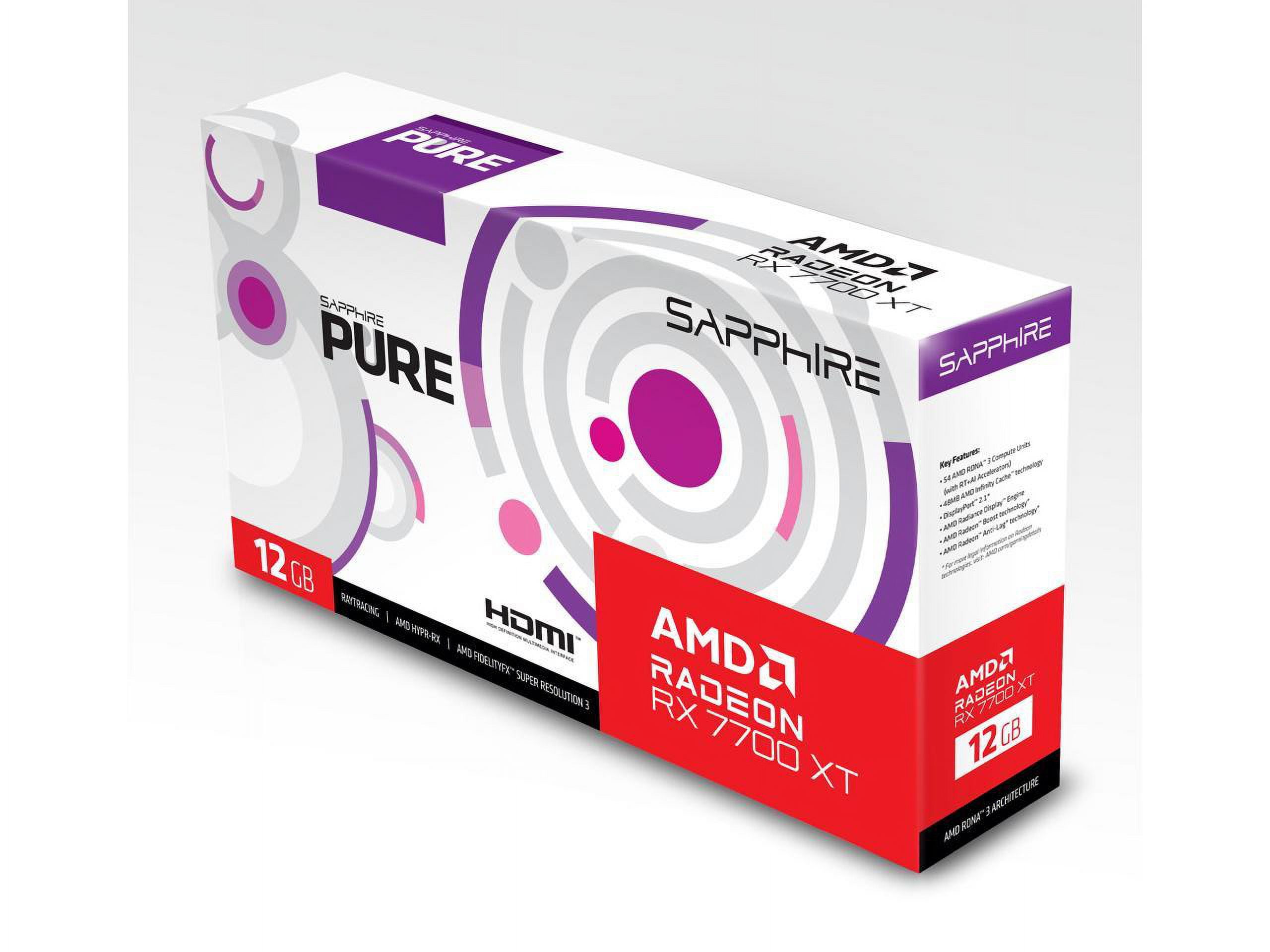 Amazon.com: Sapphire Pure AMD Radeon™ RX 7700 XT Gaming OC
