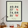 thumbnail image 1 of Map of Bergen County, New Jersey, Multiline Coordinates Colored (12x16), 1 of 9