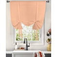 thumbnail image 3 of Peach Fuzz Tie Up Curtains for Kitchen Bathroom Bedroom Windows 45 Inch Length,Pure Peach Tone Solid Color Simple Minimalism Art Balloon Drape Curtains Shade Rod Pocket Drapery Curtain Panel,42"x54", 3 of 7