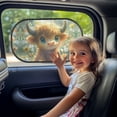 thumbnail image 3 of Yuyamidu Highland Cow Rear Window Sun Shade for Car Baby Car Rear Side Window Shade Cute Sun Shade Blocker 2 Pack Washable Sunshade for SUV Van Auto Accessories, 3 of 7