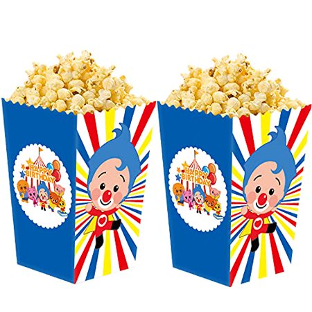 

YNOU 24 Pcs Clown Popcorn Box Candy Cookie Box Clown Party Supplies for Kids Birthday Party Favor Decorations Perfect for Clown Themed Party