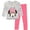Grey/pink, variant on Minnie Mouse Little Girls Pullover Fleece Sweatshirt and Leggings Outfit Set
