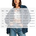 thumbnail image 3 of Atogsazn Women's Oversized Lapel Full Zip Suede Look Jacket Casual Long Sleeve Coat Fall Winter Tops Outerwear Navy XL Fashion, 3 of 9