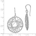 thumbnail image 2 of Boucles d'Oreilles Pendantes Rondes en Fil d'Argent Sterling 925 Enveloppé, 2 of 6