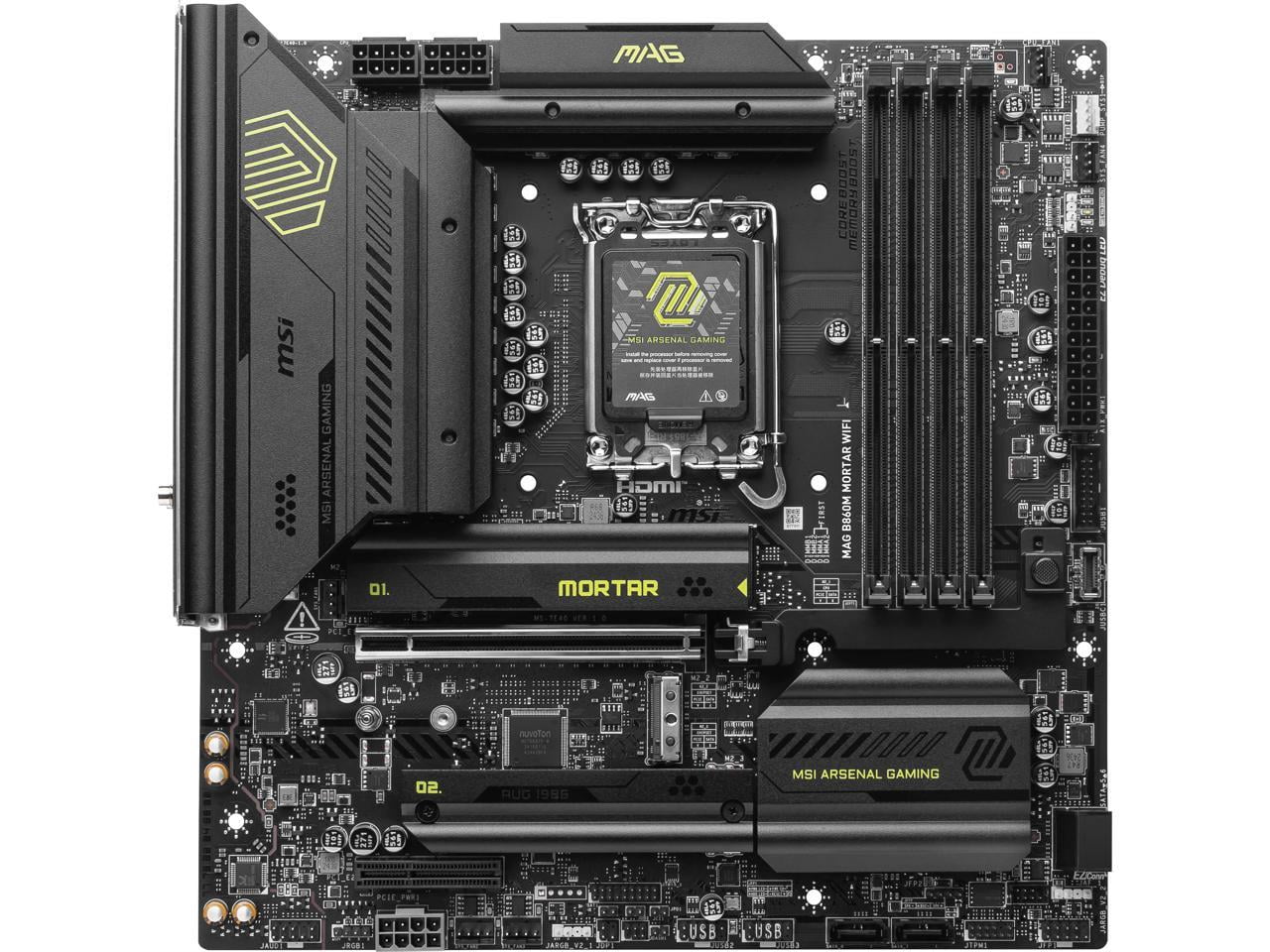MSI MAG B860M MORTAR WIFI Gaming Desktop Motherboard - Intel B860 Chipset - Socket LGA-1851 - Micro ATX (magb860mmortarwifi)