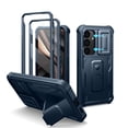 thumbnail image 1 of Dexnor for Samsung Galaxy S25 Case with Built-in Slide Camera Cover & Screen Protector & Kickstand, Heavy-Duty Shockproof Rugged Case Full-Body Bumper Protective Cover for Galaxy S25 2025, Blue, 1 of 7