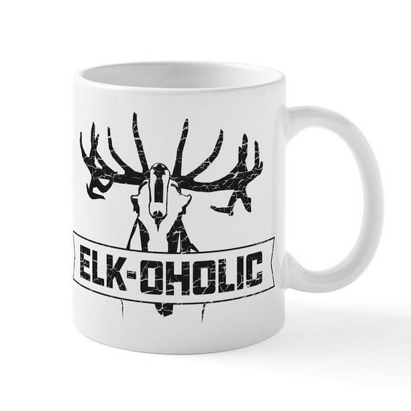 CafePress - Elk Oholic - 11 oz Ceramic Mug - Novelty Coffee Tea Cup