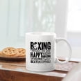 thumbnail image 2 of Awesome Boxing Makes Me Feel Happy Pottery Coffee Mug, Boxing Tea Mug, Boxing Cup Gift Ideas For Men / Women, Boxing White Ceramic Teacup 11 Oz., 2 of 7