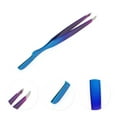 thumbnail image 3 of Unique Bargains 1 Pc 2 in 1 Eyebrow Razor for Bathroom Travel Hotel Blue Purple Stainless Steel, 3 of 4