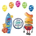 thumbnail image 1 of Beach BBQ Luau Party Supplies BBQ and Surfboard Balloon Bouquet Decorations, 1 of 6