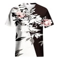 thumbnail image 4 of Chemises à Manches Courtes pour Femmes Mode Décontractée Chemises Imprimées Manches Courtes Tee-Shirt Ample Blouse Col en V Blouses à Manches Courtes pour Femmes, 4 of 5