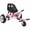 Pink + Steel, variant on Hoverboard Go-Kart Seat Attachment for 6.5 8 10 Hoverboards, Dual Shock Absorber, Sturdy Adjustable Off-Road Frame, Black Steel Construction, Family Fun Gift