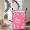 thumbnail image 5 of Susaid Cartoon Pigs and Hearts Print Waterproof Oxford Cloth Storage Circular Laundry Hamper BasketCapacity for Home-, 5 of 6