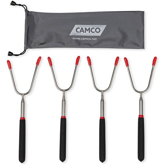 1 pack-Camco 44015 Extendable Roasting Forks With Storage Bag - Set of 4