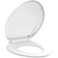 thumbnail image 1 of Qinaqin 19 inch Blanco Elongated Toilet Seat con Quiet Slow Close de Profundidadsign Bumpers that Never Loosen y are Easily Removed Simple Installation, 1 of 6