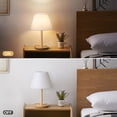 thumbnail image 4 of Lamp Shades Seaside Village, tela blanca, juego de 2, 4 of 6