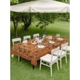 thumbnail image 3 of Boho Yellow Flowers Outdoor Tablecloth - 60x102 Inch Rectangle Dining Table Cover, Spring Abstract Watercolor Floral Leaf Waterproof Outdoor Table Cloth with Umbrella Hole & Zipper for Picnic/Patio, 3 of 7