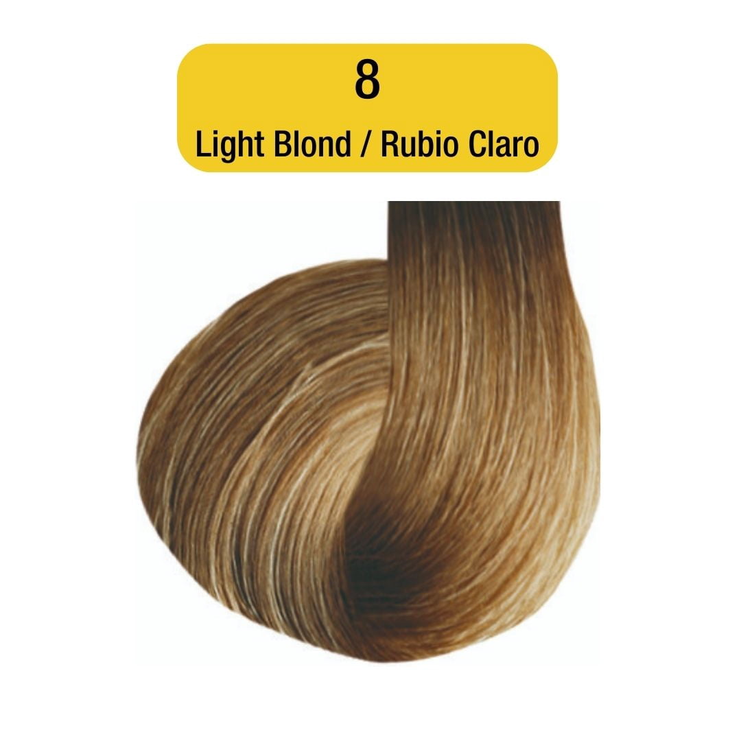 Issue Color Keratin Pack, Includes Color, 20 Vol Peroxide and Keratin Mask, 8.0 Light Blonde, Rubio Claro, 3.78 oz