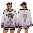 thumbnail image 3 of UDAUDU Women's Halloween Shirts V-Neck Funny Spooky Ghost Print Tee Holiday Long Sleeve Game Day Jersey Breathable Trendy Outfit 4XL, 3 of 8
