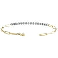thumbnail image 3 of 10K Yellow Gold Round Diamond Rolo Link 3mm Statement Tennis 7" Bracelet 1/2 CT., 3 of 7