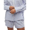 thumbnail image 3 of Biezeib Women's Summer Casual Pajama Shorts Elastic Band Loose Fit Button Striped Lounge Shorts, 3 of 6