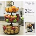 thumbnail image 2 of Gourmet Basics Metal and Steel Storage Basket, 2 of 2