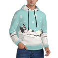thumbnail image 2 of Wukai French Bulldog Taking a Bath Print Men Hoodies Fleece Sweatshirts Long Sleeve Sweaters Pullover Fall Outfits Winter Clothes-Small, 2 of 7