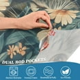 thumbnail image 4 of Yayeee Kitchen Valance Rod Pocket 54" x 18" Living Room Window Curtain, Flowers Cat, 4 of 6