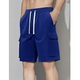 thumbnail image 3 of SMNDY 3 Pack Men's Cargo Shorts Classic Fit Elastic Waistband Drawstring Casual Shorts 4 Pockets Multicolor Available, 3 of 6