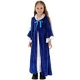 thumbnail image 5 of ATOGUTA Girls Long Dresses Kids Long Sleeve Party Birthday Prom Formal Fancy Long Dress Size 9-15, Blue, 5 of 6