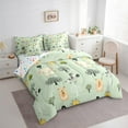 thumbnail image 4 of Castle Fairy Zebra Elephant Lion Bear 7pcs Bedding Comforter Set,Jungle Animal Queen Bedding Sets Super Cozy,Cartoon Wildlife Queen Sheet Sets,Luxury Kids Bedroom Decor,Reversible, 4 of 9