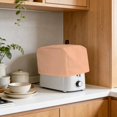 thumbnail image 4 of Peach Fuzz Toaster Cover 2 Slice, Farmhouse Solid Orange Color Modern Art Dustproof Bakeware Oven Protector with Top Hook, Waterproof Small Kitchen Appliance Toasters Dust Cover, 12"x7.5"x8", 4 of 9