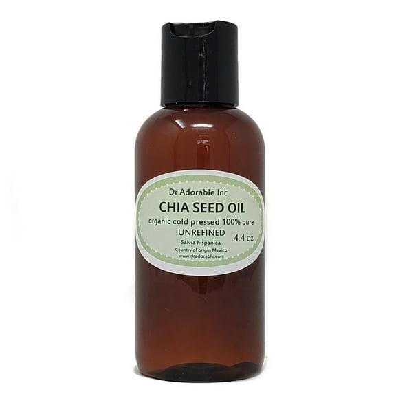 Dr Adorable - 4 oz - Chia Seed Oil Unrefined - Extra Virgin 100% Pure Organic Cold Pressed Natural