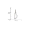 thumbnail image 2 of 14k White Gold Small Slanted Block Initial D Letter Charm - .2 Grams - Measures 12.82x5.43mm Wide, 2 of 4