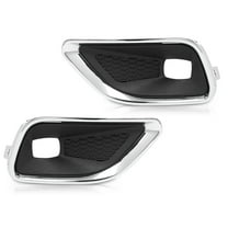 Pair Front Bumper Fog Light Lamp Covers Bezel Chrome Fit For 19-20 Jeep Cherokee