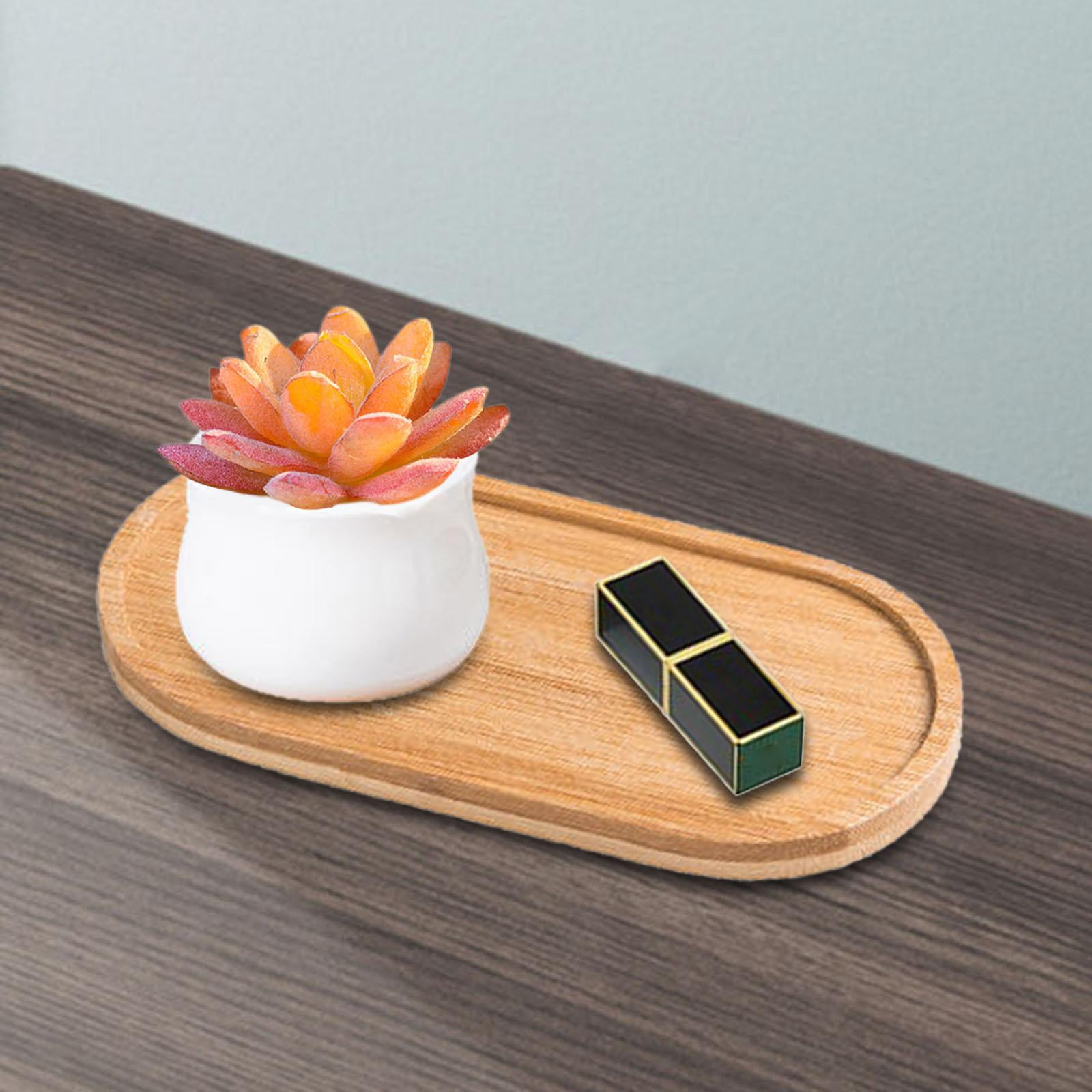 Wooden Vanity Tray, Soap Dispenser Tray Pedestal Stand Countertop