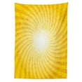 thumbnail image 3 of Ambesonne Abstract Tablecloth Rectangular Table Cover, Sunburst Spiral Stripes, 52"x70", Yellow and Earth Yellow, 3 of 4