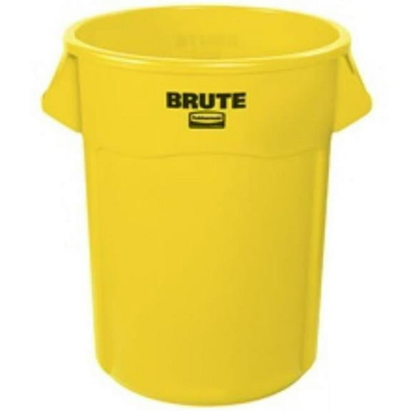 Brute  55 gal Brute Trash Can, Yellow