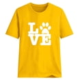 thumbnail image 4 of EQWLJWE Womens Love Paw Short Sleeve T-Shirt Dog Mom Funny Tees Letters Print O-Neck Casual Summer Tops Shirt, 4 of 4